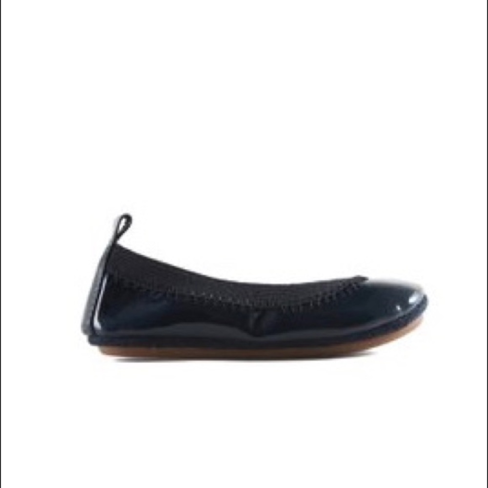 Yosi Samra ballet flats in Navy patent leather